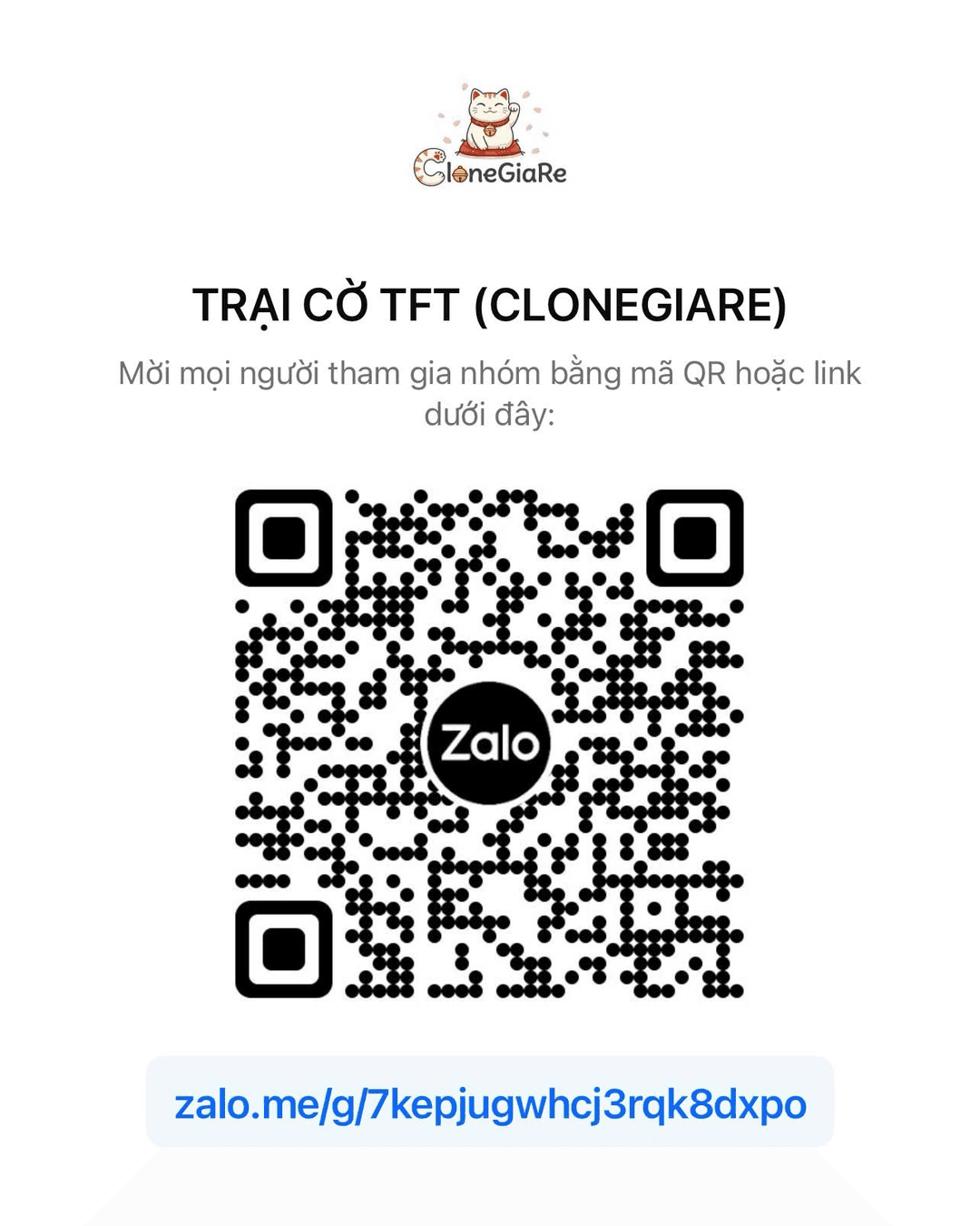 QR Box Zalo Trại Cờ TFT (CLONEGIARE)